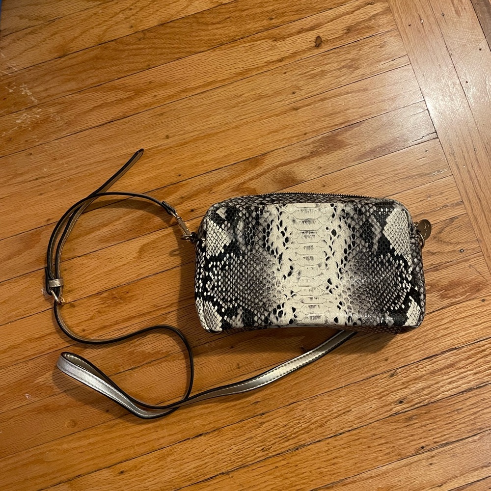 Snakeskin Pattern Crossbody Bag